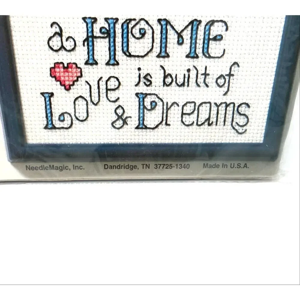 nmi Counted Cross Stitch Kit with frame Love & Dreams Item # 3192 House New